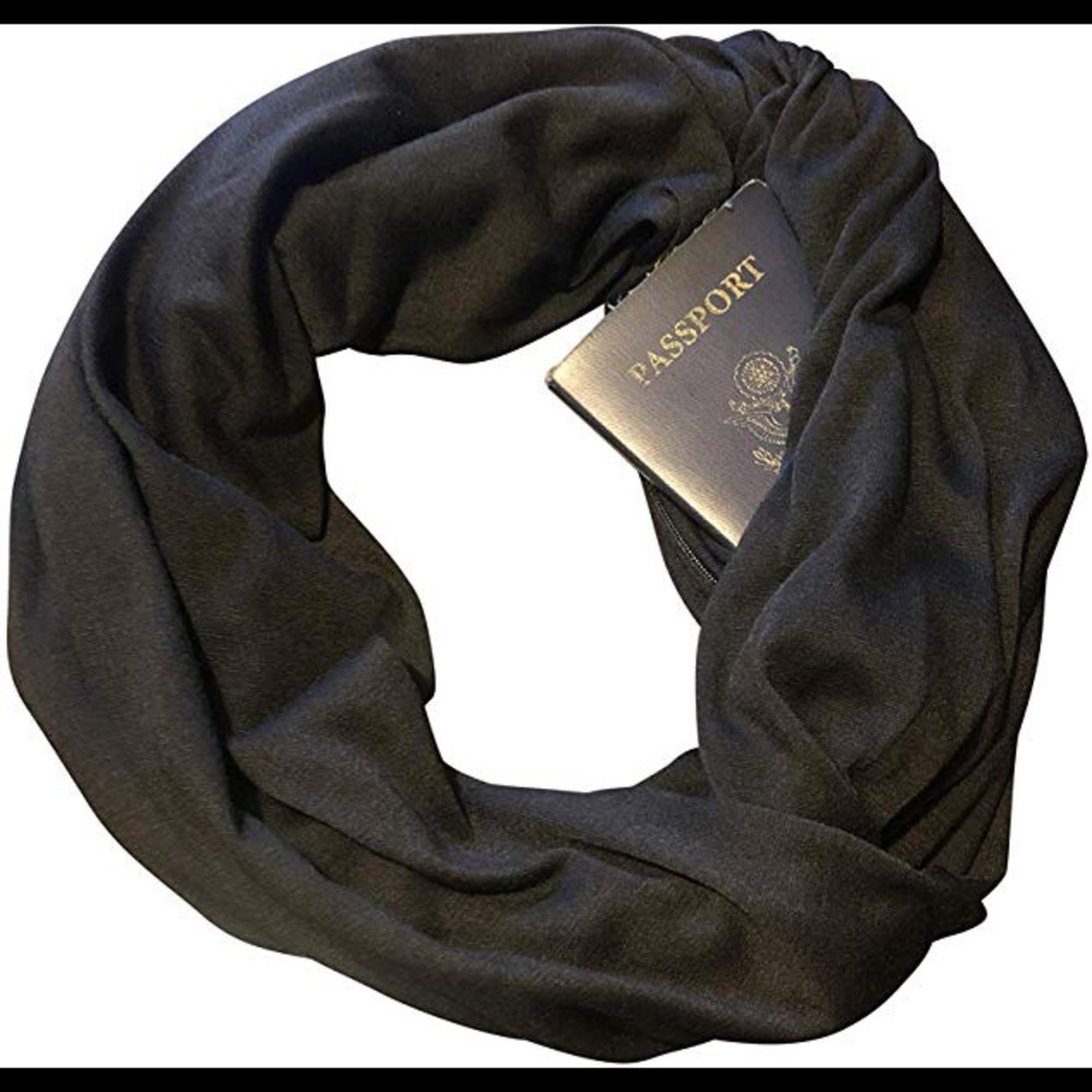 Infinity Scarf with Hidden Zipper Pocket